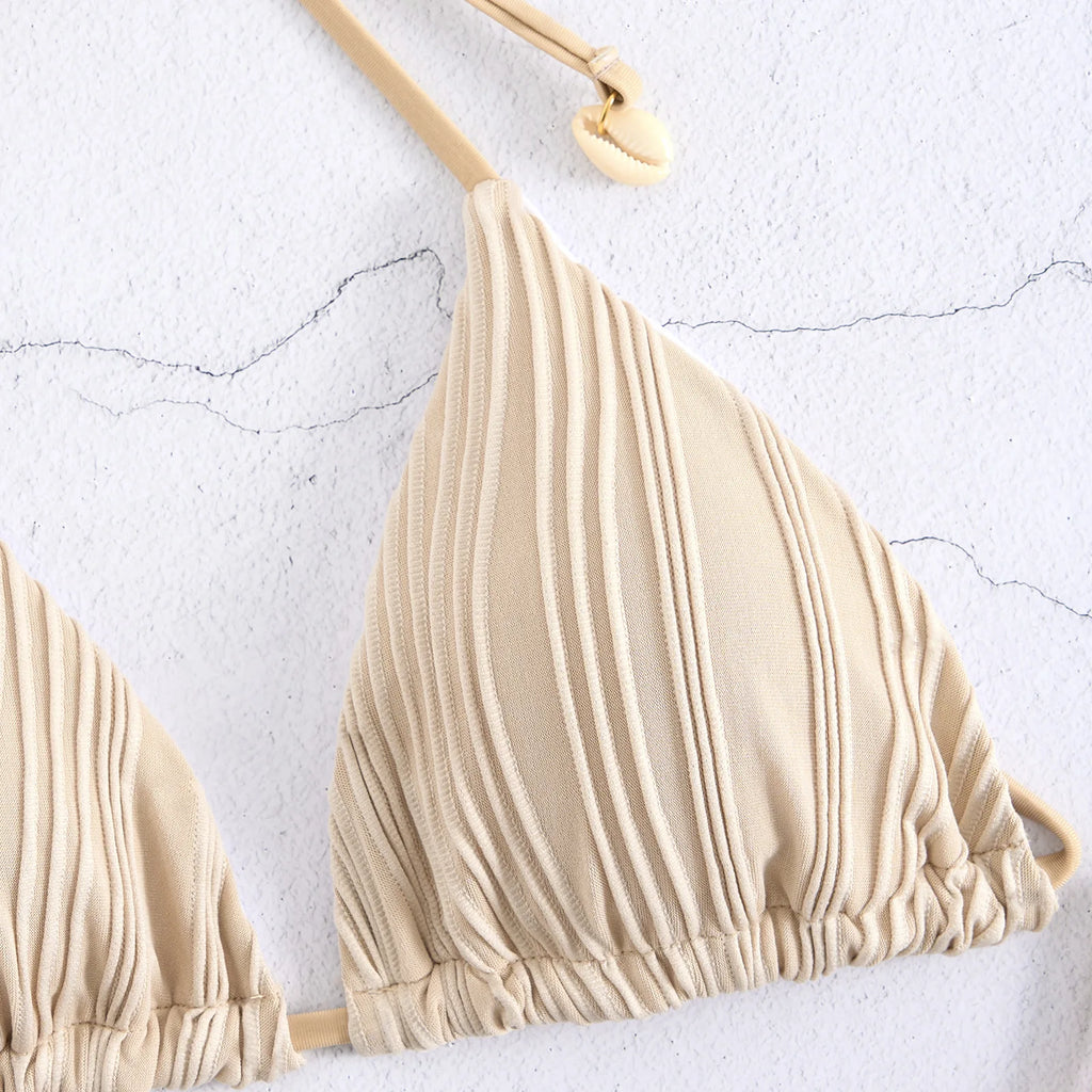 Bikini  2 Pièces – Dos Nu  Taille Haute -Plusieurs coloris