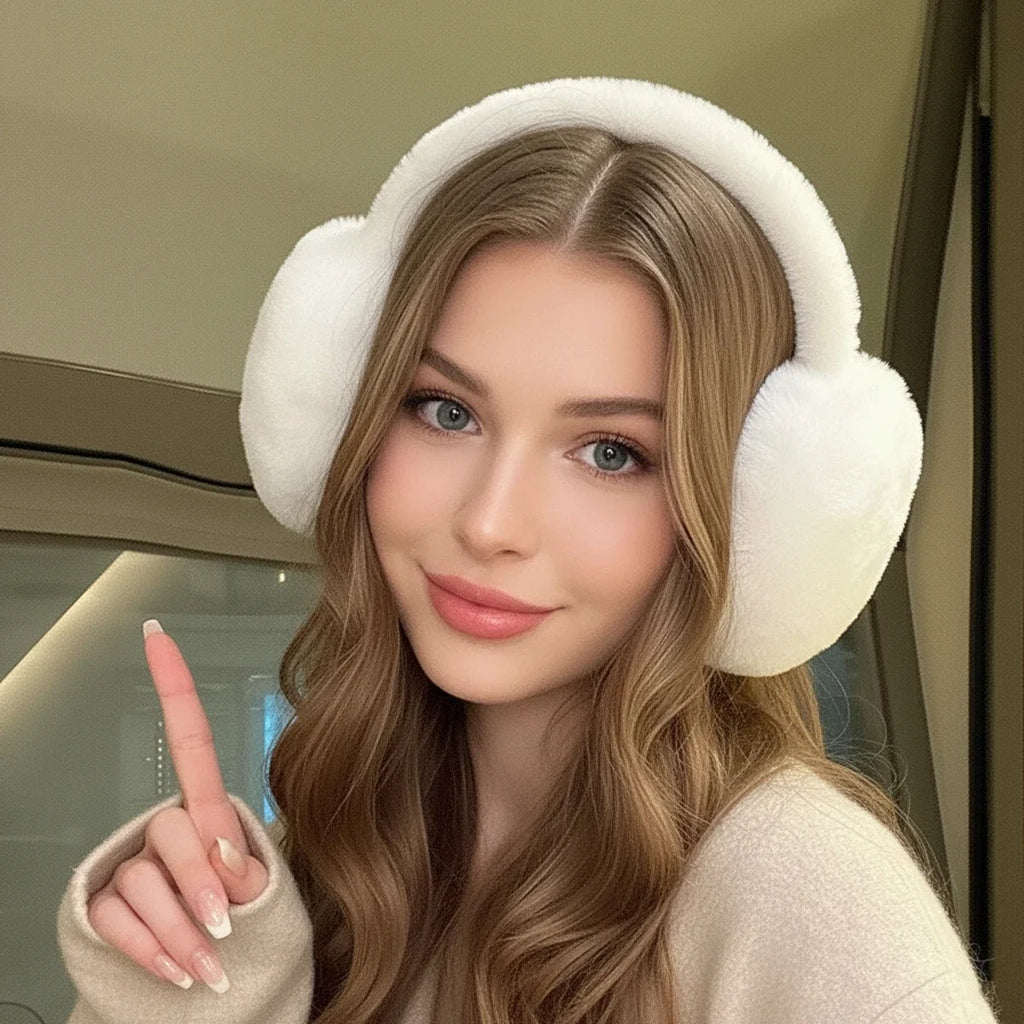 Cache-oreilles peluche femme – Mignon & chaud – Plusieurs coloris