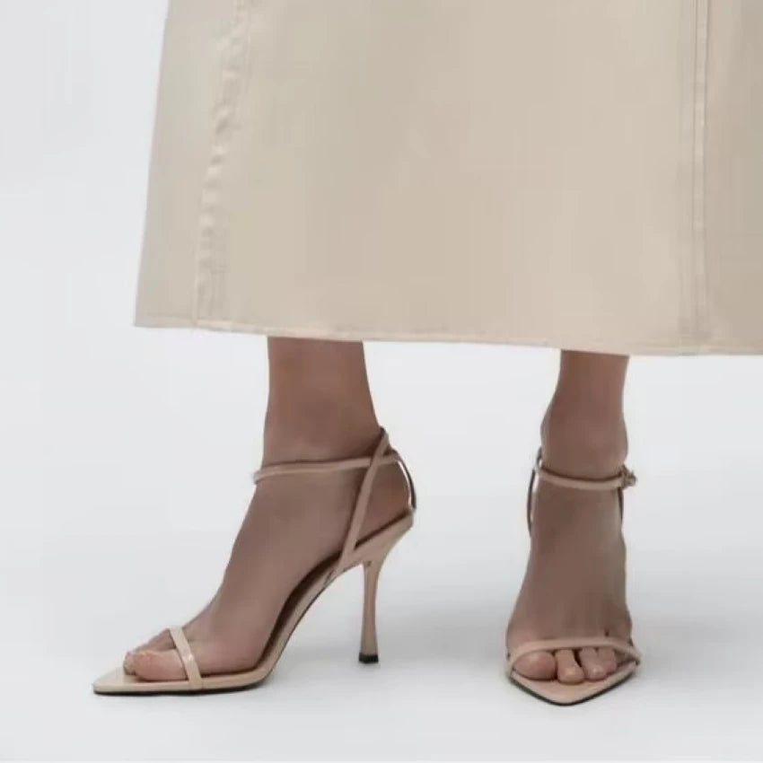 Sandales femme talons aiguilles – Sangle cheville 2 coloris