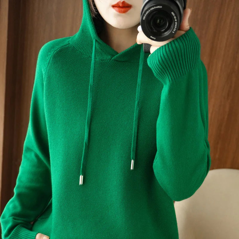 Sweat-shirt à capuche femme – pullover décontracté,  10 coloris