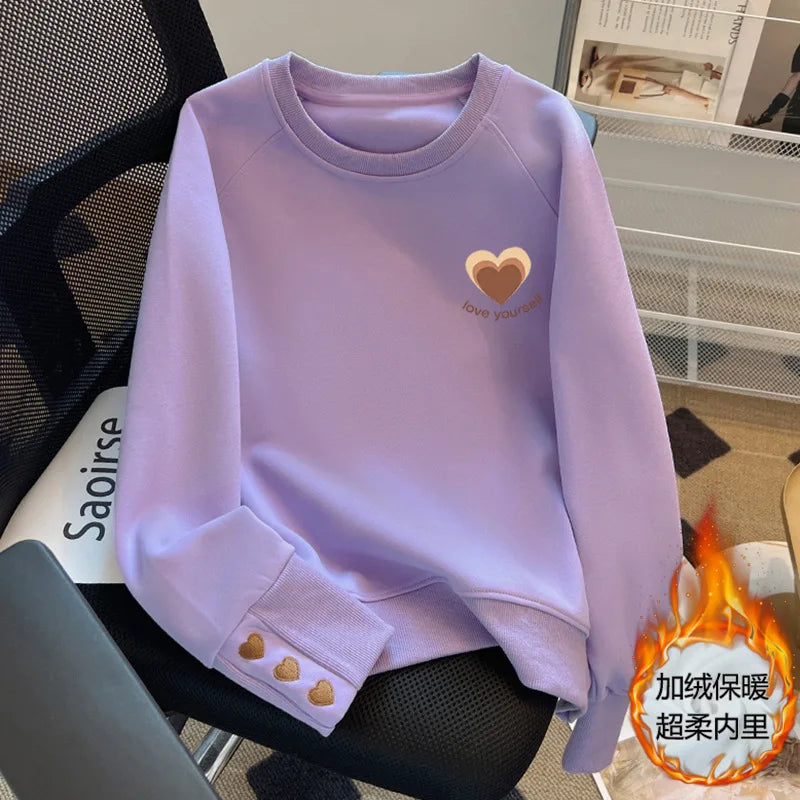 Sweat-shirt femme  Coupe loose décontractée top à enfiler