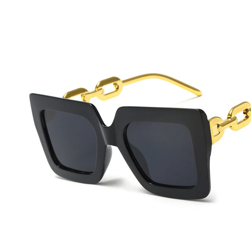 Lunettes de soleil oversize carrées – Unisexe – Plusieurs coloris