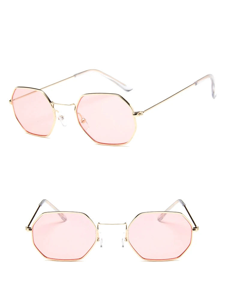 Lunettes de soleil femme polygonales – Monture alliage – Plusieurs coloris