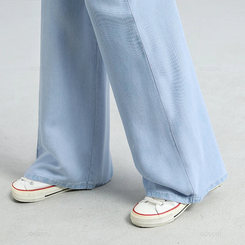 Jean Large Femme – Tissu Lyocell Doux & Léger Coupe Baggy