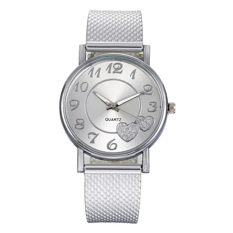 Montre femme cœur Cadran cœur, rose gold, quartz
