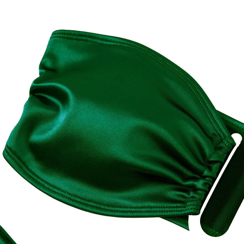 Bikini Deux Pièces Femme – Haut Bandeau & Bas Taille Haute