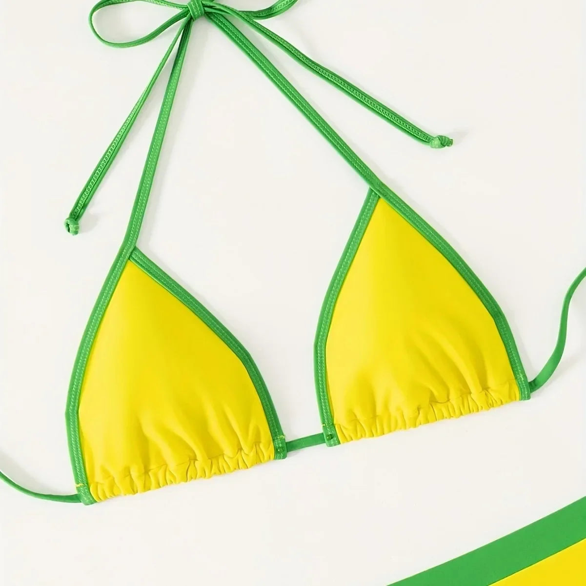 Bikini  3 Pièces – Motif Drapeau Brésilien