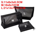 Sac à cosmétiques transparent en maille – Organisateur maquillage portable, 3 tailles