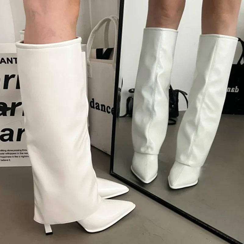 Bottes Hautes Femme – Bout Pointu, Talon Fin & Style Western Chic