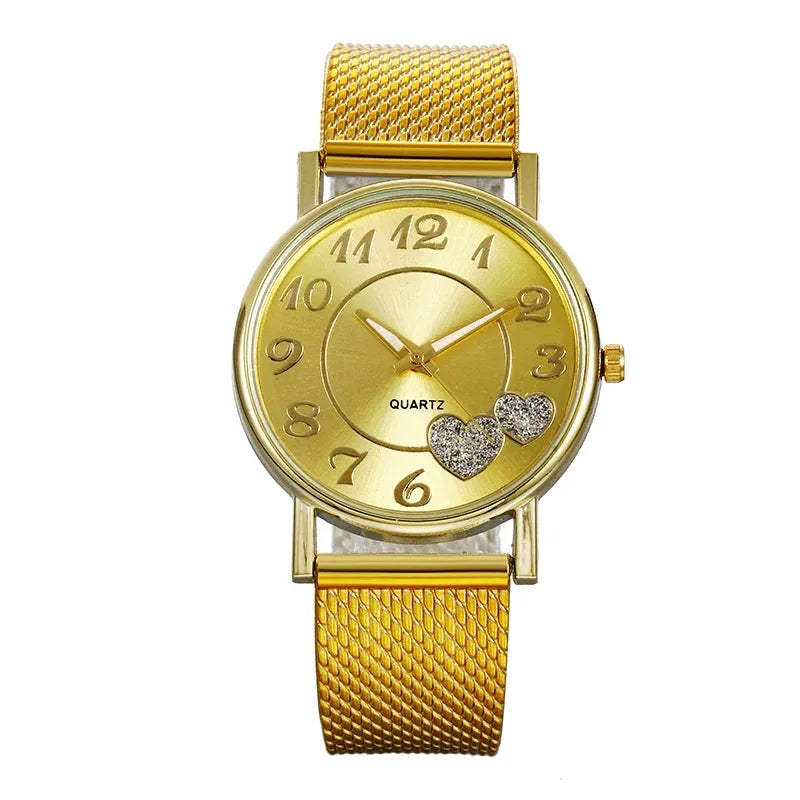 Montre femme cœur Cadran cœur, rose gold, quartz
