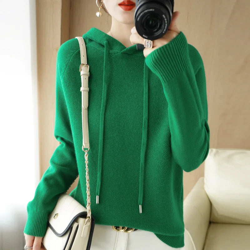 Sweat-shirt à capuche femme – pullover décontracté,  10 coloris