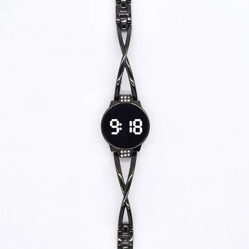 Montre digitale femme – Or & argent, acier inoxydable – Plusieurs coloris