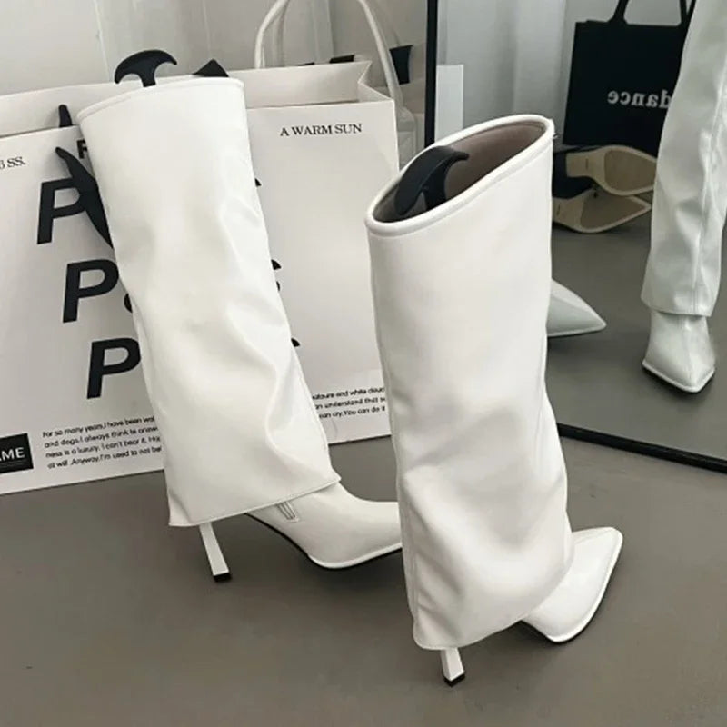 Bottes Hautes Femme – Bout Pointu, Talon Fin & Style Western Chic