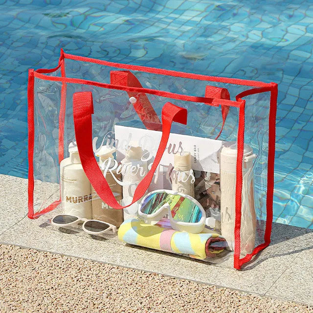 Sac transparent PVC imperméable  –  4 coloris
