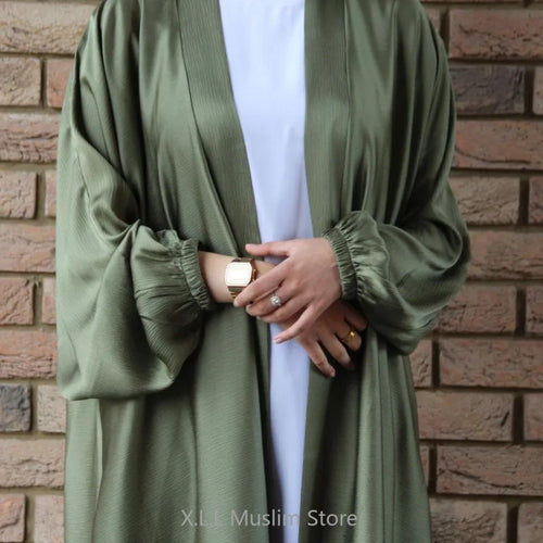 Abaya Satin Longue Élégante - 8 coloris