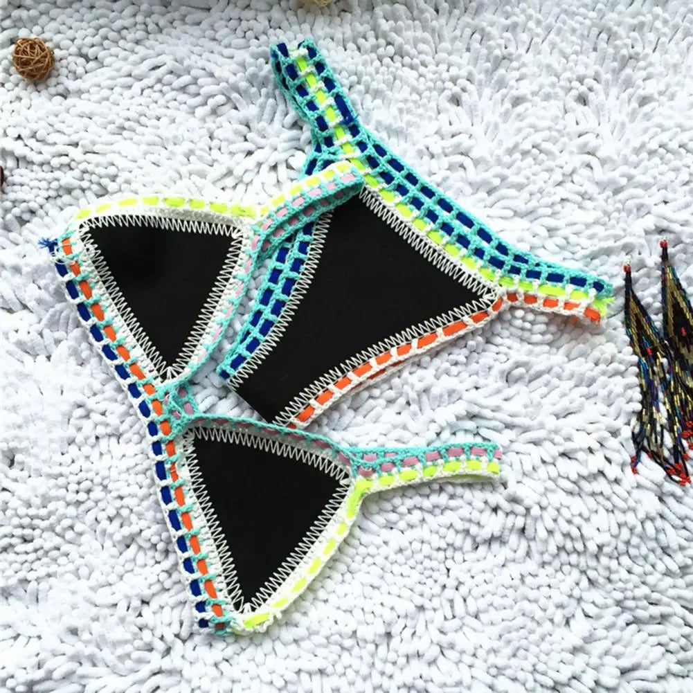 Bikini  2 Pièces – Crochet & Patchwork Style Brésilien -Plusieurs coloris