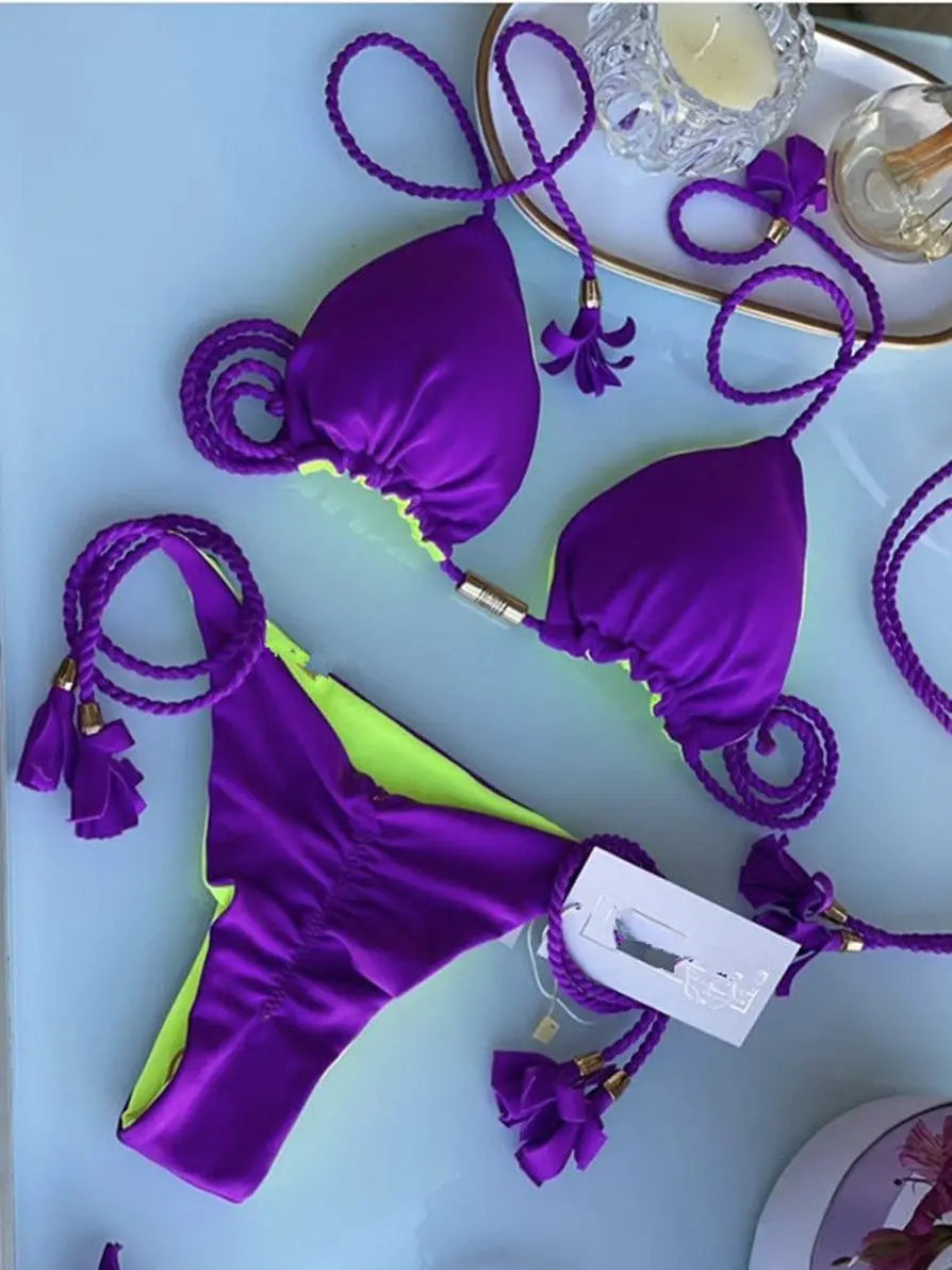Bikini Femme & Taille Haute – 16 Coloris