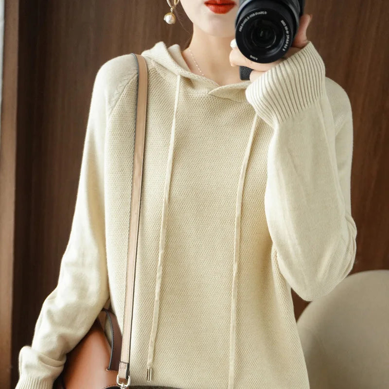 Sweat-shirt à capuche femme – pullover décontracté,  10 coloris