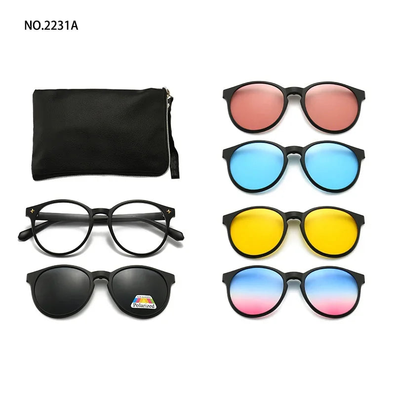 Lunettes de soleil clip magnétique polarisant 2 en 1 – Plusieurs coloris