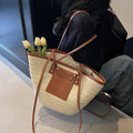 Sac tissé en paille – Fourre-tout plage été – Plusieurs coloris