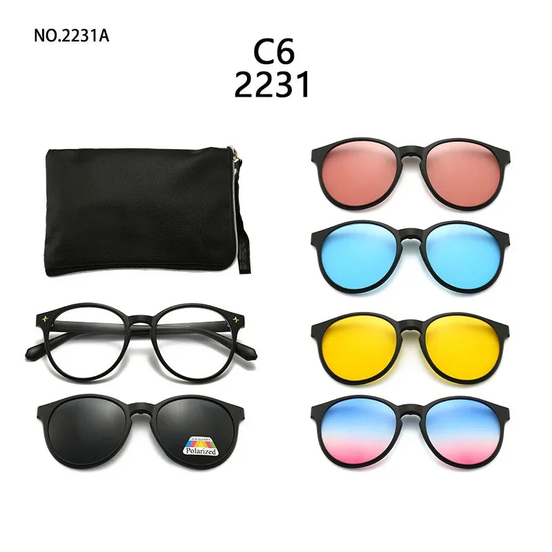 Lunettes de soleil clip magnétique polarisant 2 en 1 – Plusieurs coloris