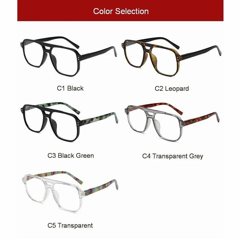 Lunettes de lecture aviateur vintage anti-lumière bleue – Plusieurs corrections