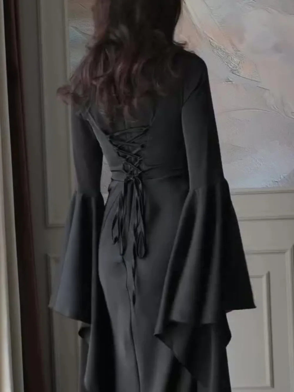 Robe Longue Caftan – Style Dubaïote, Manches Évasées (Plusieurs coloris)