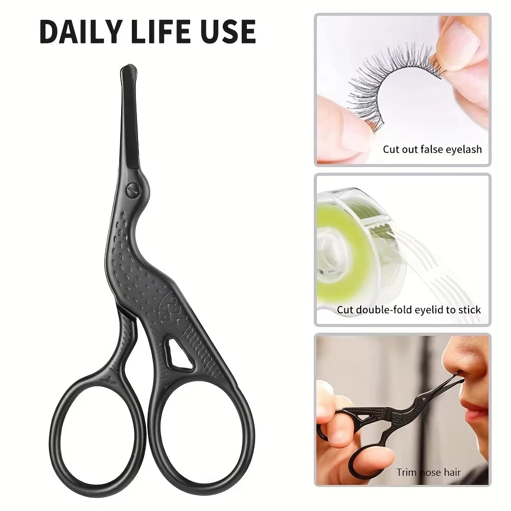 Ciseaux de Précision Visage – Sourcils, Nez, Barbe & Moustache