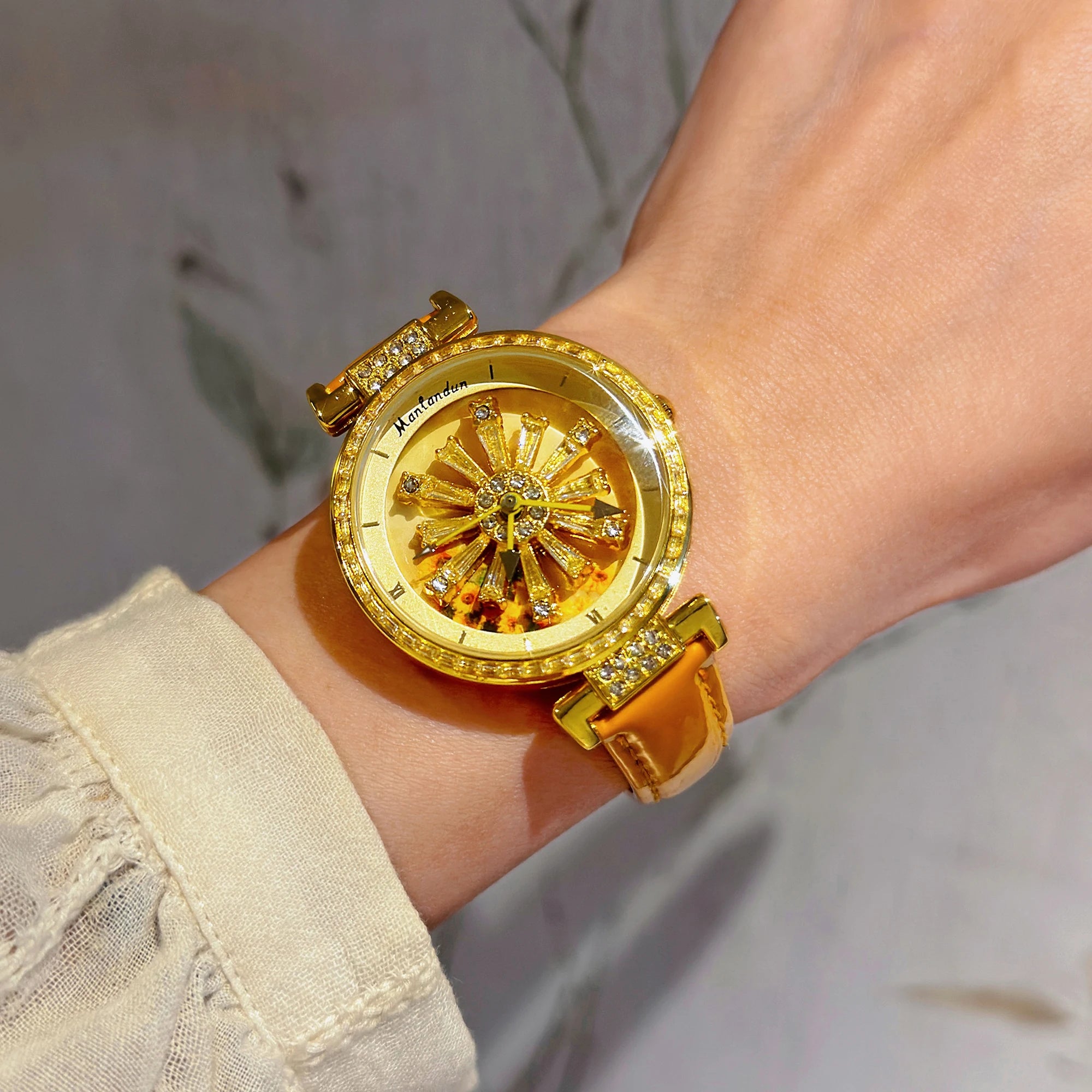 Montre SANDA femme – Rectangle, quartz, romain, étanche