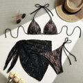 Bikini  3 Pièces – Dentelle Contrastée & Style Brésilien -plusieurs coloris