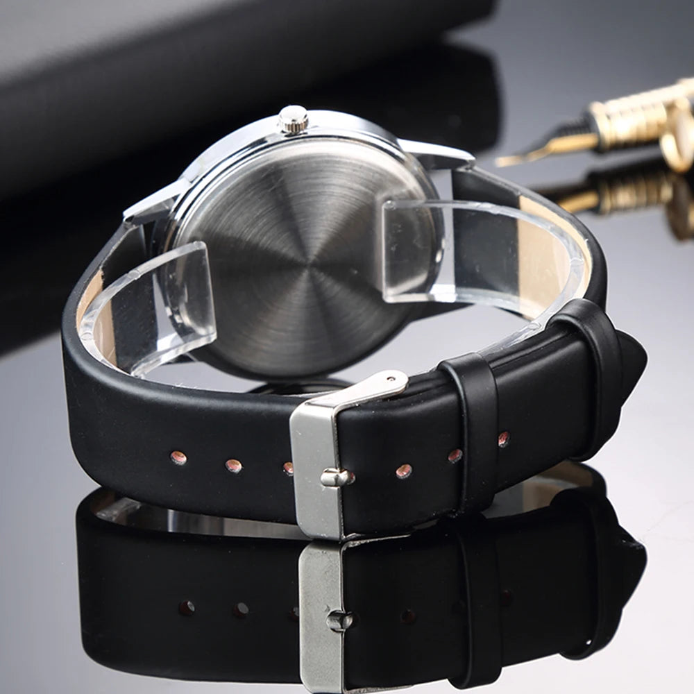 Montre femme minimaliste – Cadran rond, bracelet cuir – Plusieurs coloris