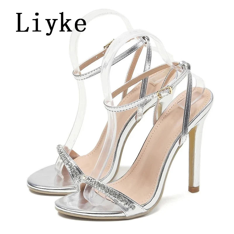 Sandales  femme – Talon aiguille 11 cm soirée & été -2 coloris