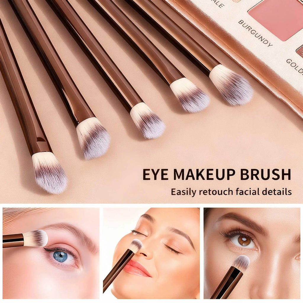 Set 13 pinceaux maquillage – Fond de teint, poudre, fard à paupières, blush & kabuki