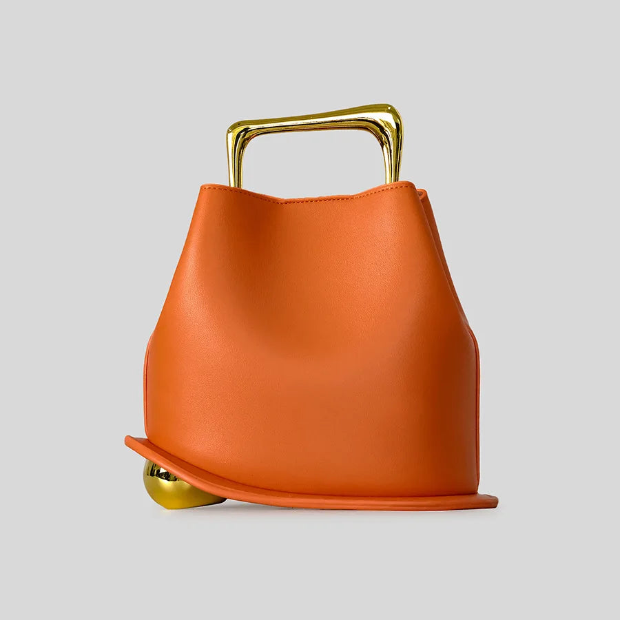 Sac seau en cuir PU – Poignée métal – Plusieurs coloris