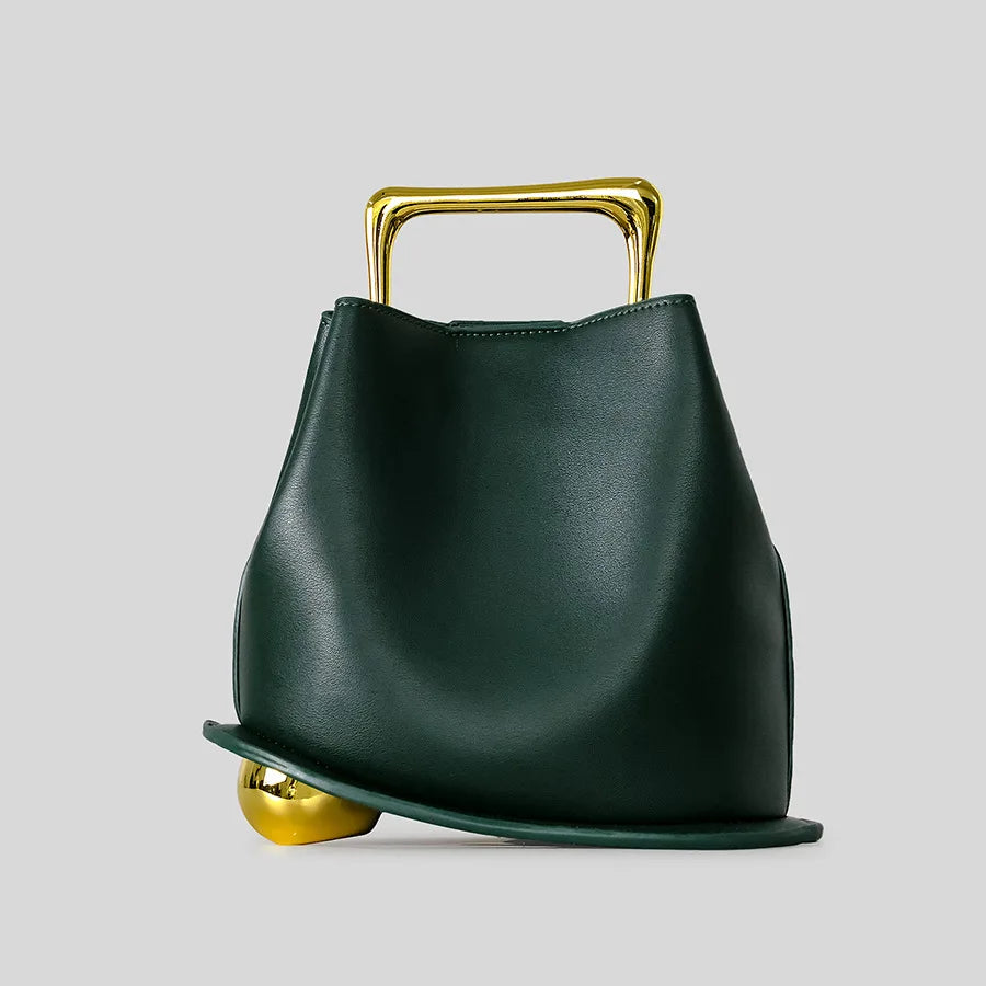 Sac seau en cuir PU – Poignée métal – Plusieurs coloris