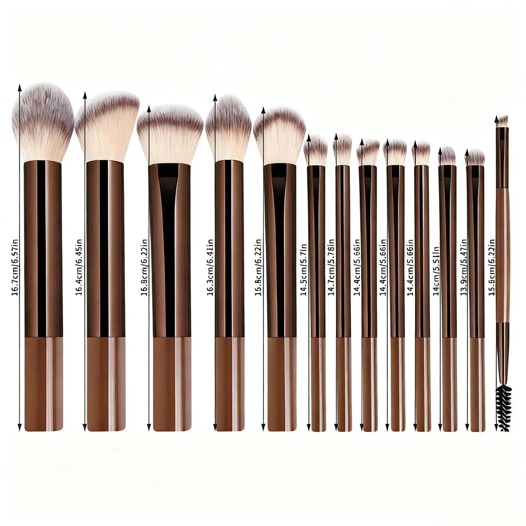 Set 13 pinceaux maquillage – Fond de teint, poudre, fard à paupières, blush & kabuki