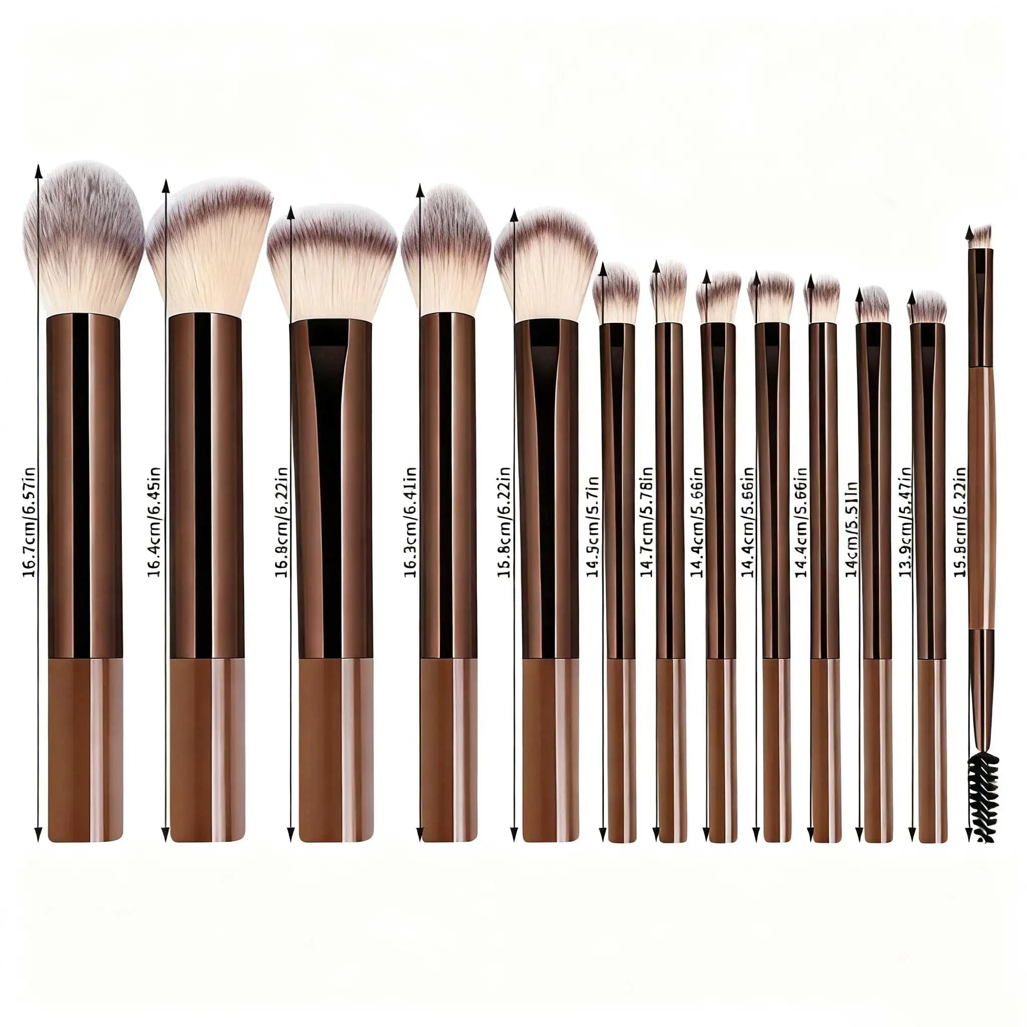 Set 13 pinceaux maquillage – Fond de teint, poudre, fard à paupières, blush & kabuki