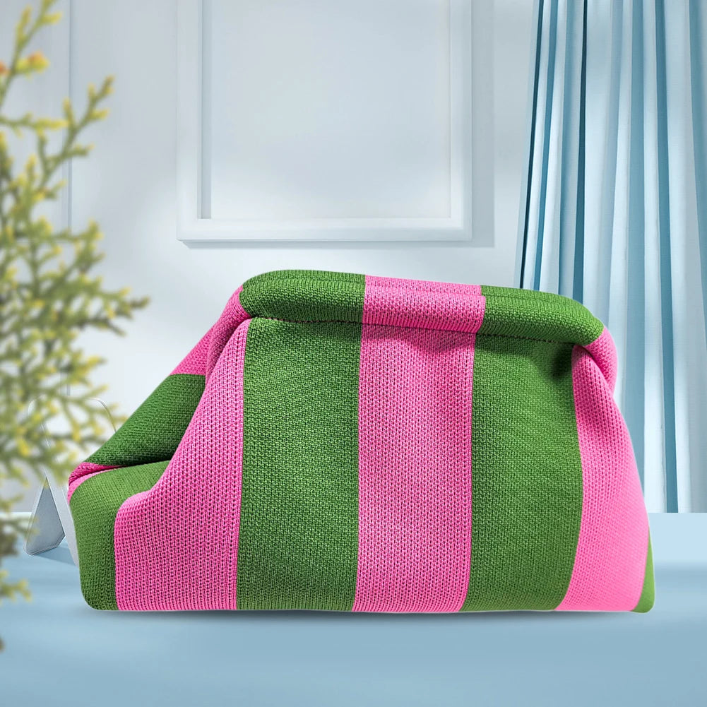 Pochette de plage en crochet – Sac été décontracté, color-block 13 coloris