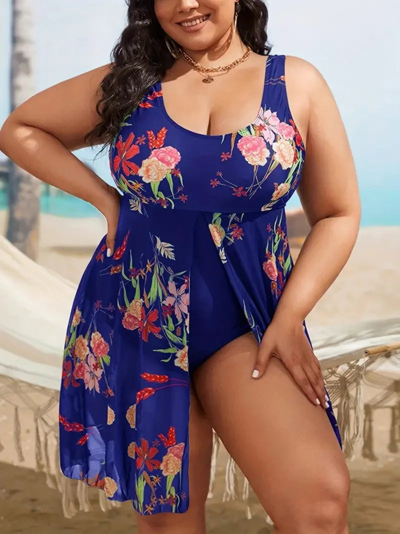 Monokini Femme Grande Taille Col Carré – 6 Coloris 1XLà 5XL