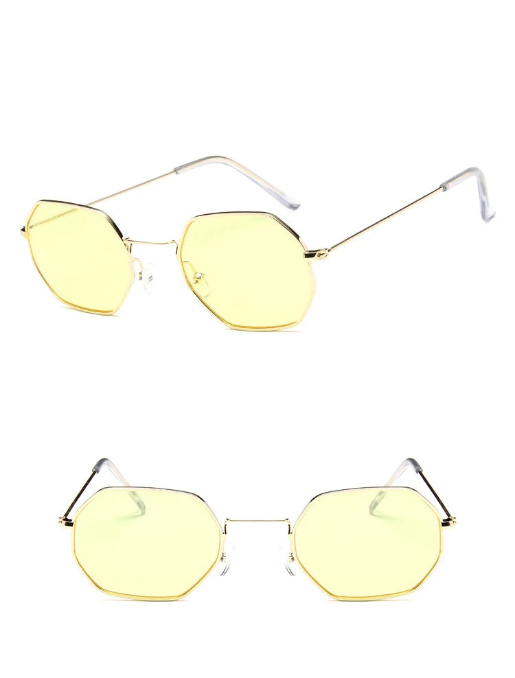 Lunettes de soleil femme polygonales – Monture alliage – Plusieurs coloris