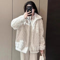 Manteau fausse fourrure imitation vison femme – Col montant, chaud & épais