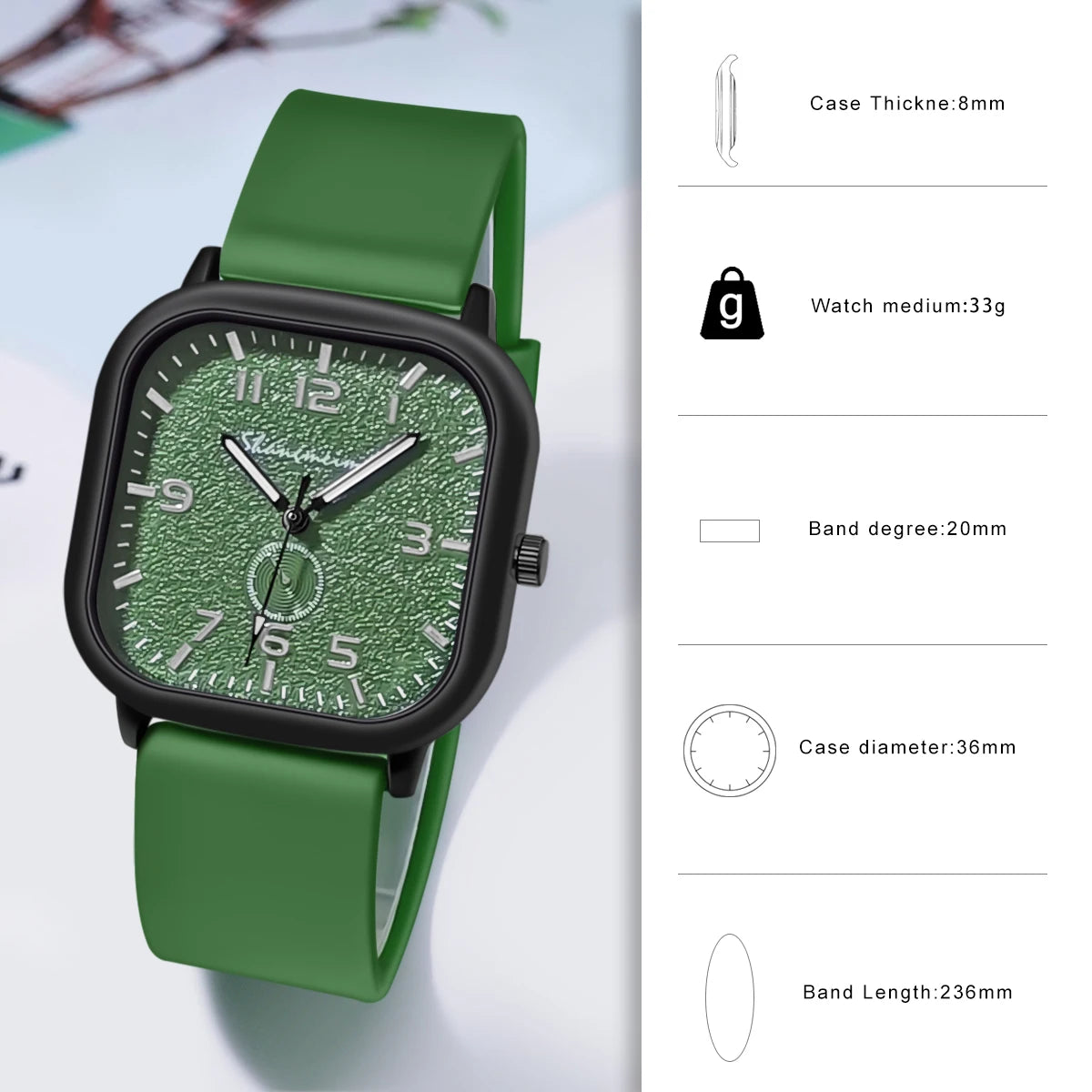 Montre femme quartz – Bracelet silicone confortable – Plusieurs coloris