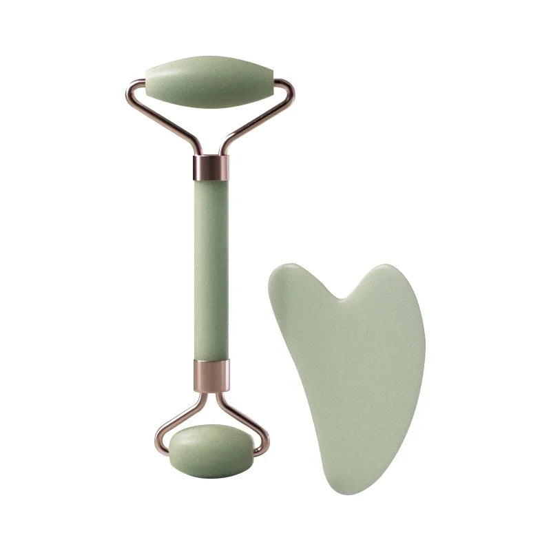 Rouleau masseur visage, cou & yeux – Résine, Gua Sha, soins de la peau