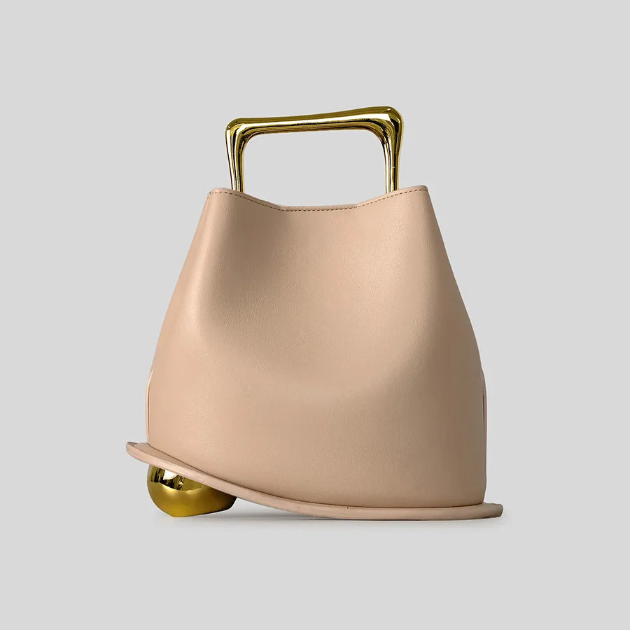 Sac seau en cuir PU – Poignée métal – Plusieurs coloris