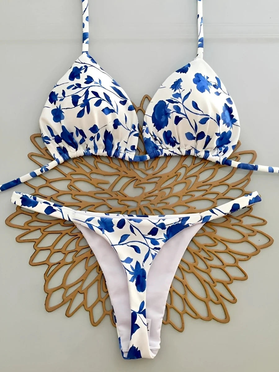 Trikini Femme – Imprimé Léopard & String Style Brésilien -Plusieurs coloris