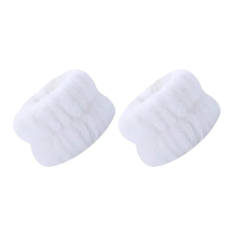 Bracelets lavage visage en polaire – Manchettes maquillage & douche, lot de 2