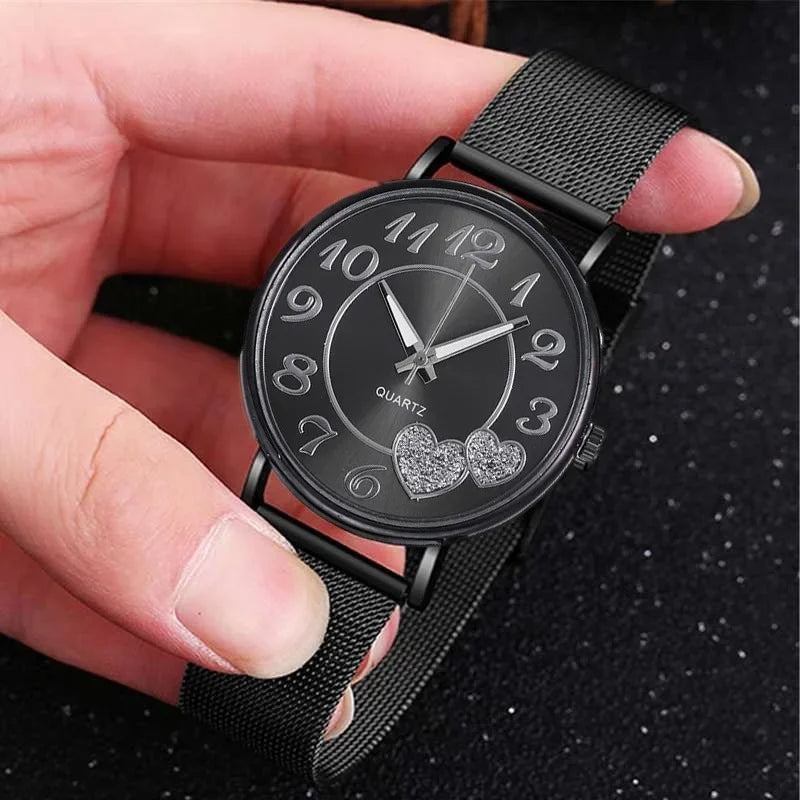 Montre femme cœur Cadran cœur, rose gold, quartz
