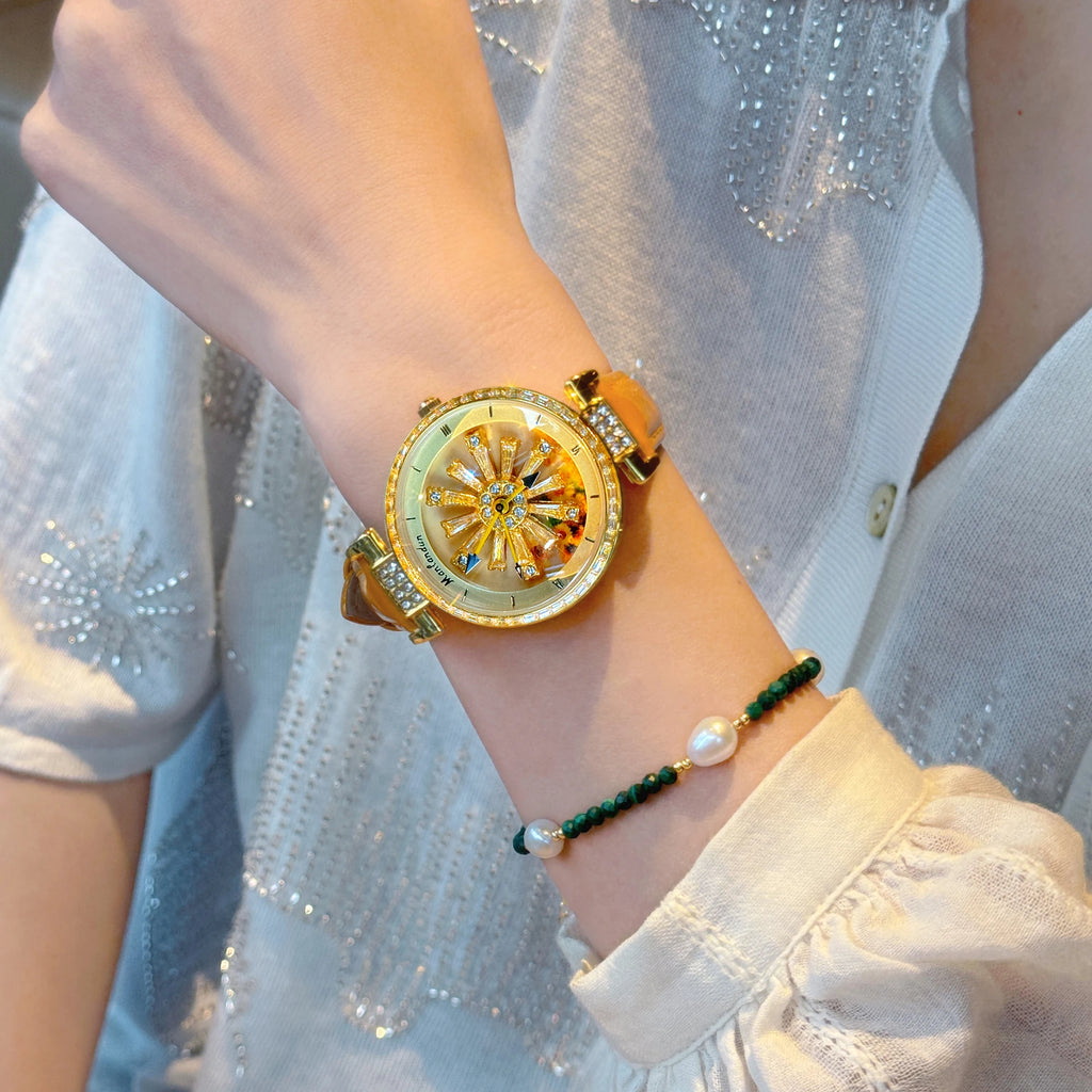 Montre SANDA femme – Rectangle, quartz, romain, étanche