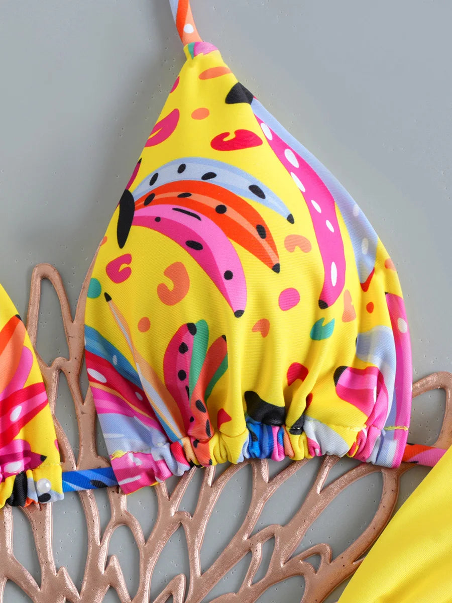 Micro Bikini Femme Imprimé  – 2 Coloris