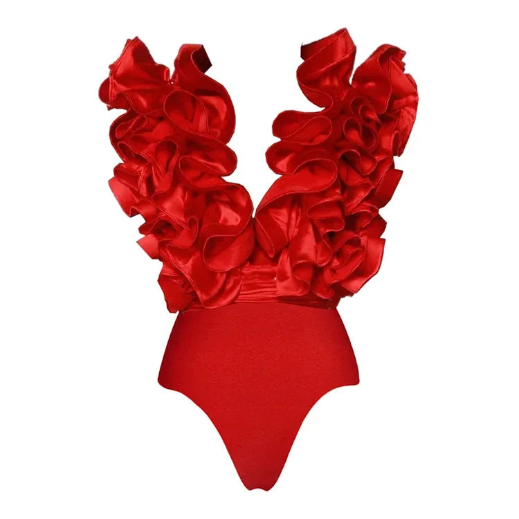 Bikini avec jupe femme – Imprimé, volants, maillot de bain – Plusieurs coloris
